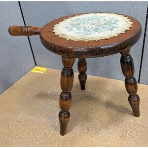 Vintage Milking Stool With Handle